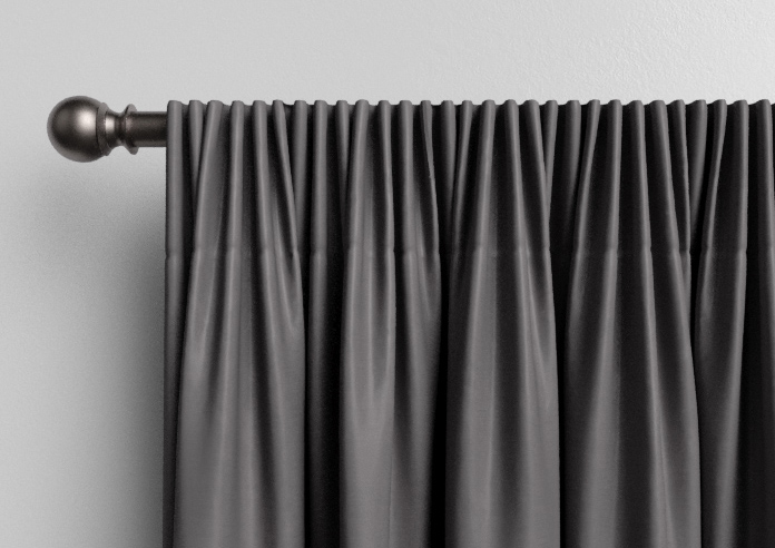 Shima Faux Silk, Slate - Made to Measure Curtains - Image 9